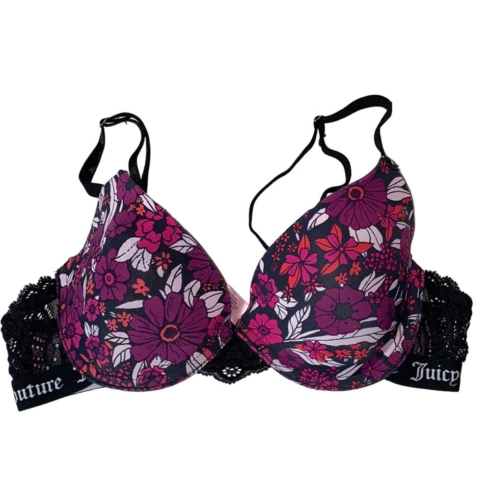 Juicy Couture Floral Flower Lace Bra 34B